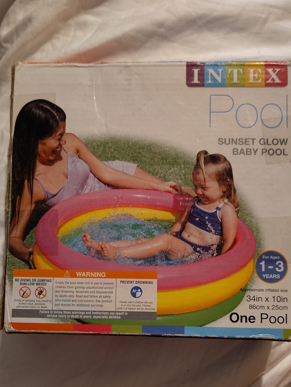 Intex Kids Sunset Glow Inflatable Baby Pool - Pink/Yellow